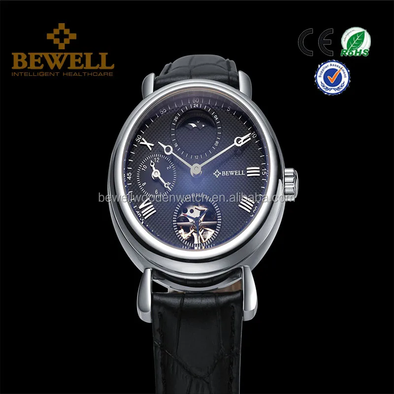 Unisex wrist watches full automatic luxury design moon phase visible movement mechanical watch