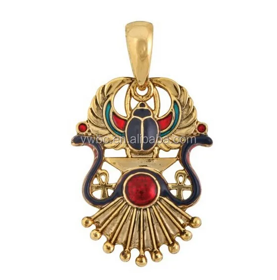 Egyptian Winged Scarab pendant jewelry accessory Egypt necklace art jewelry