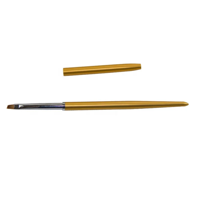 Оптовая продажа, профессиональная щетка для ногтей с металлической ручкой