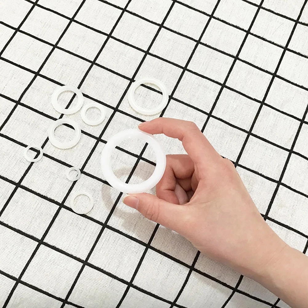 SKC Plastic Fabric Rings Eyelet White Hook Bag Circle Plastic O Ring for Crochet Hook