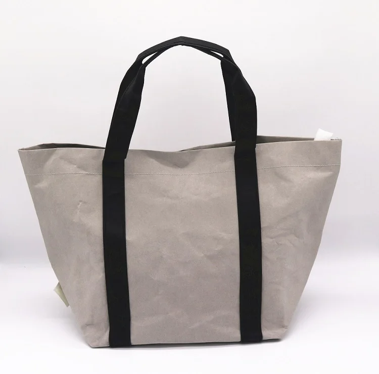 Custom Jeans Label Paper Handag/washable kraft paper Women Handbag Wholesale