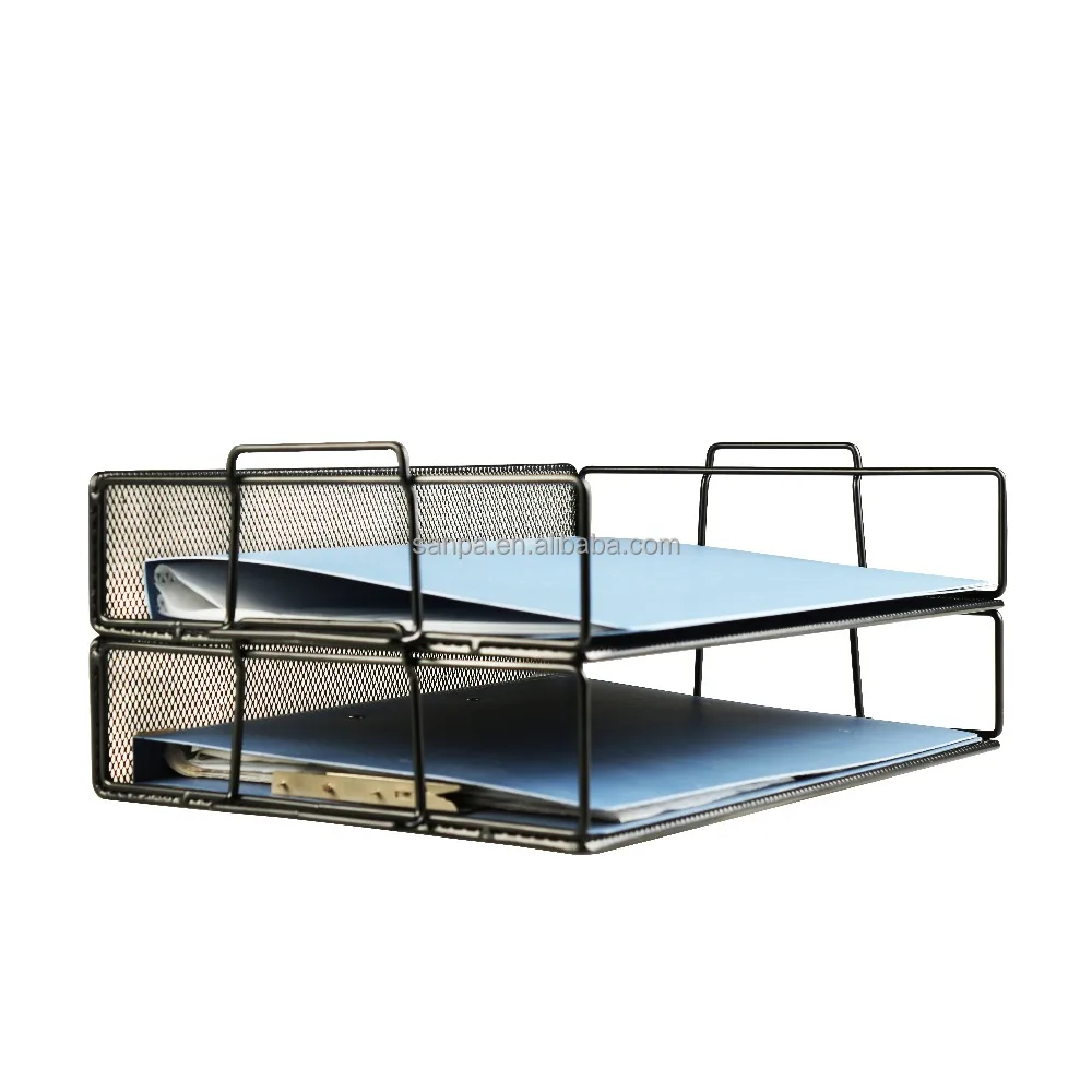 
Hangzhou Office Supplier Metal Mesh Stackable A4 Paper Document Tray 