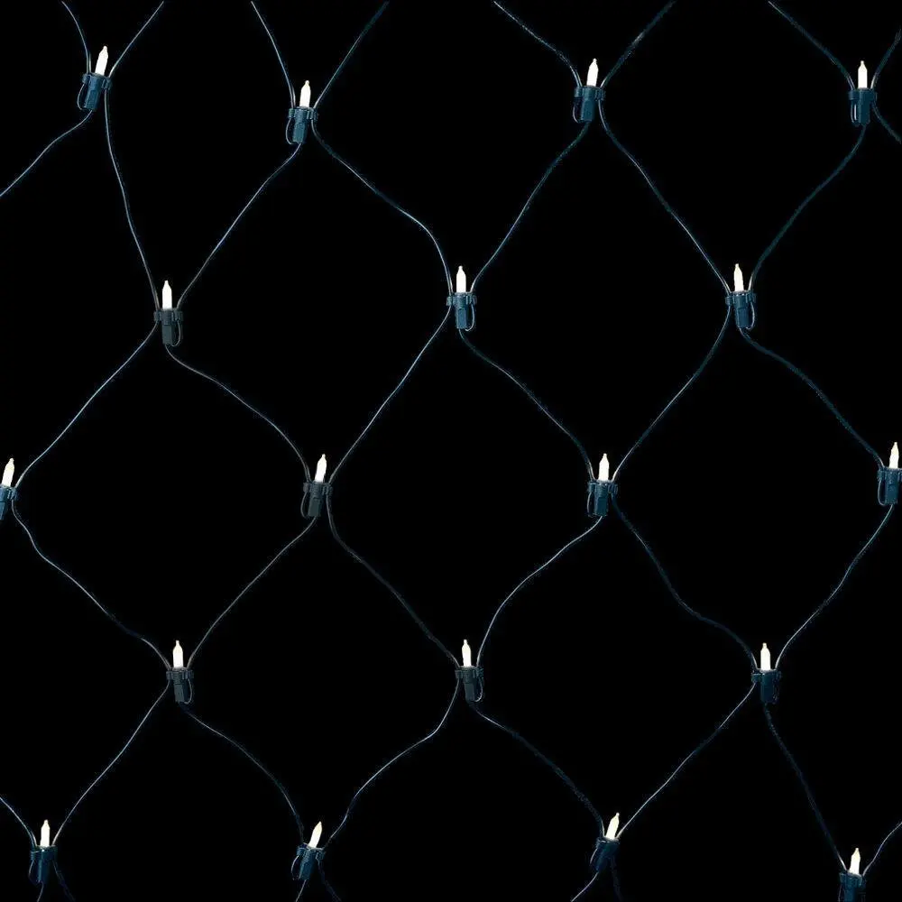 UL 150Count 4X6FT Covers Mesh Light Christmas Clear Bulb Net Lites