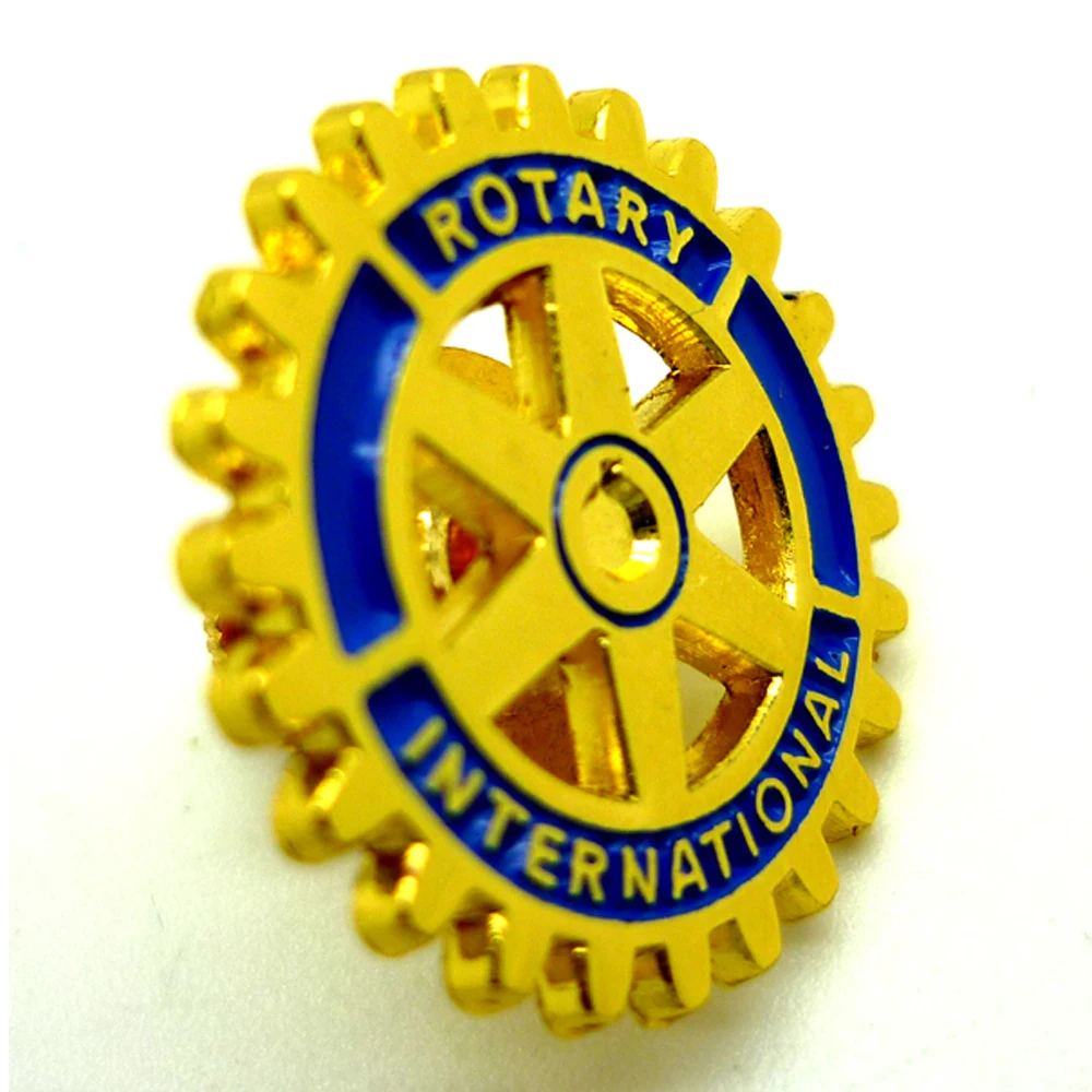 
Gold Plated Custom Logo Serrated Edge Cut Out Lapel Pins Badges Rotary Pin For Wholesale 