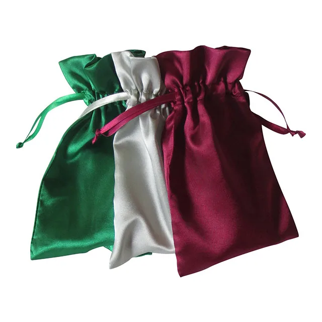 Custom Logo Hair Bundles Satin Bag Black Packaging,Jewelry Pouch Velvet,Drawstring Silk Bag for Wigs Bra Lingerie Cosmetic Shoes