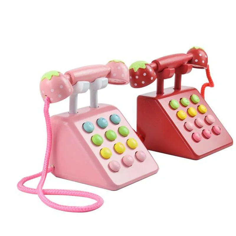 2017 china wooden toy telephone used educational toys