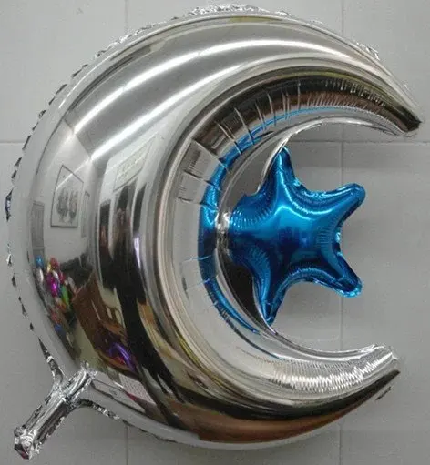 Good quality Hot Sale Moon Star Shaped Helium Foil Balloon for Party Decoration
