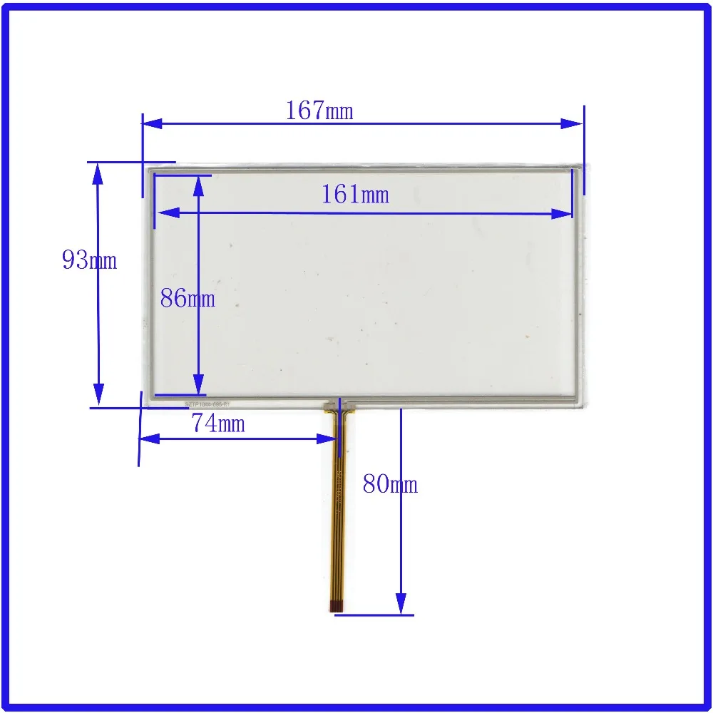New 7 inch TOUCH Screen panels 167mm 93mm for GPS or commercial use post