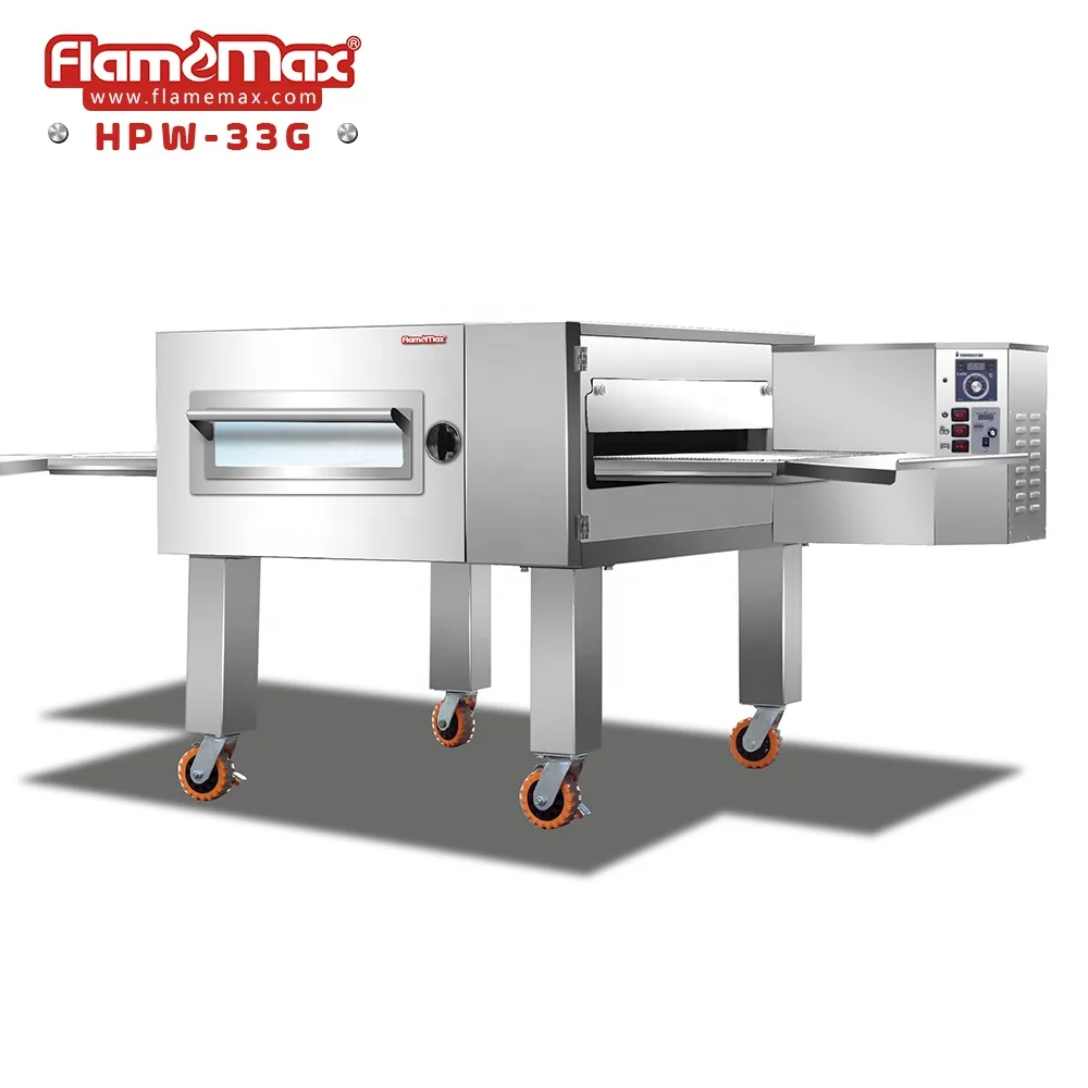HPW-33G 33 inch hot air conveyor convection gas pizza belt oven price
