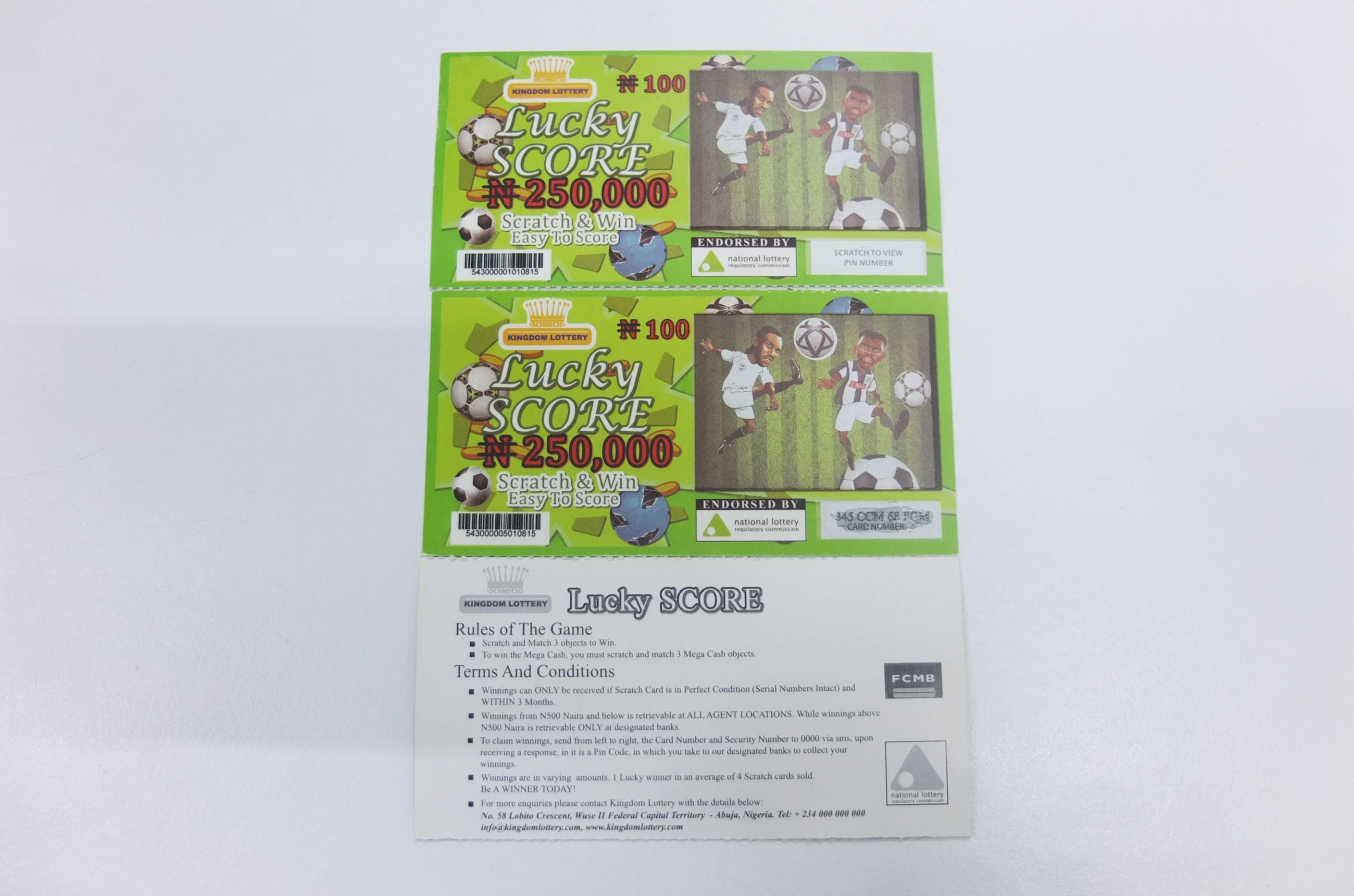 Custom CMYK Printing Manufacturer Lotto Lottery Tickets Game Paper Scratch Lottery Ticket