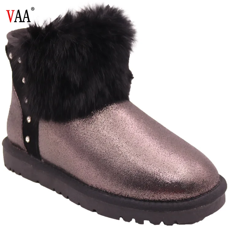 
CF-201 Free Samples Top Sale Winter Factory Ankle Length Genuine Leather Antiskid Flat Boots For Women 