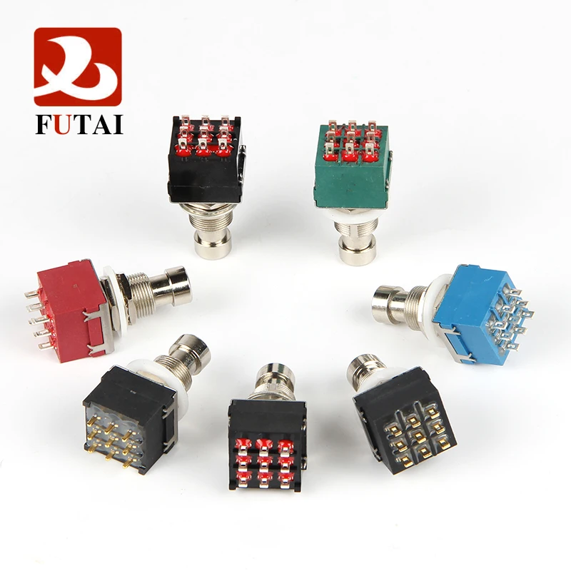 3PDT припой 9-контактный Гитарный ножной переключатель мгновенного действия/фиксации