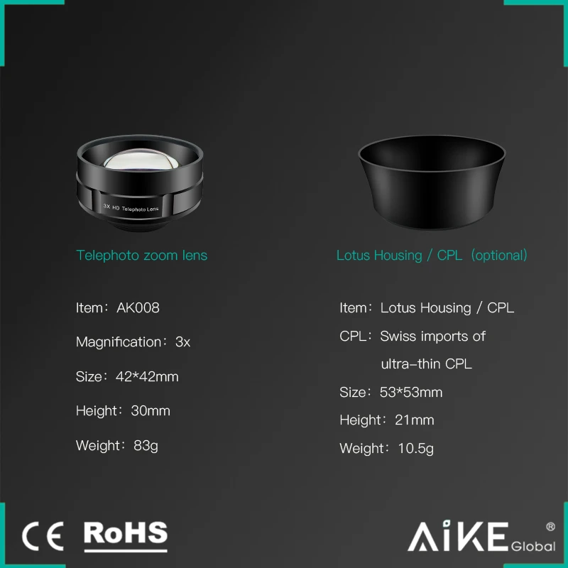 Best universal clip on 3x zoom mobile phone telephoto lens for iPhone 5