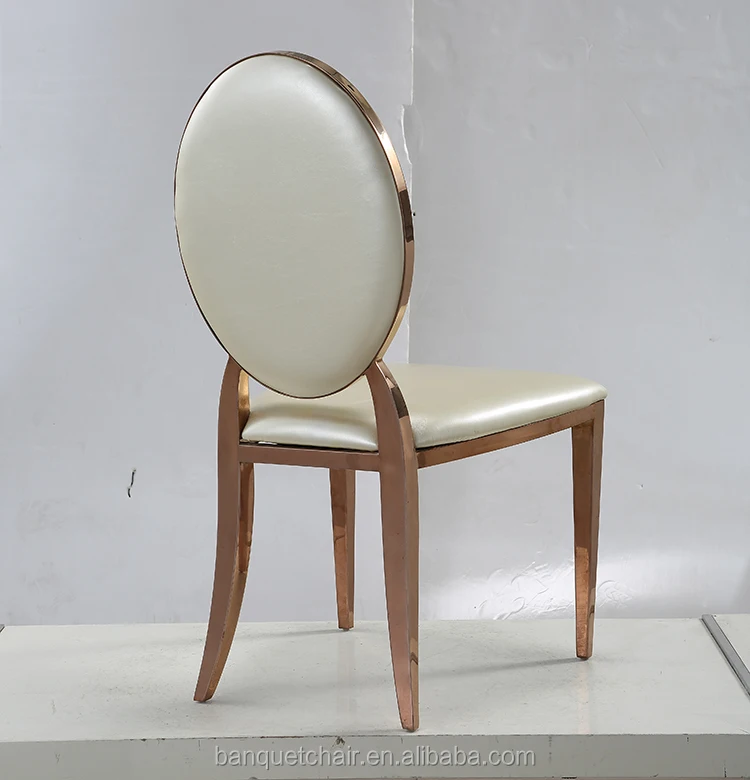 
Royal gold stainless steel legs oval back velvet dining room chair LH-002Y 