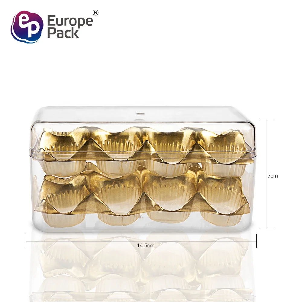 Eco friendly double layer rectangle shape luxury chocolate box with golden tray