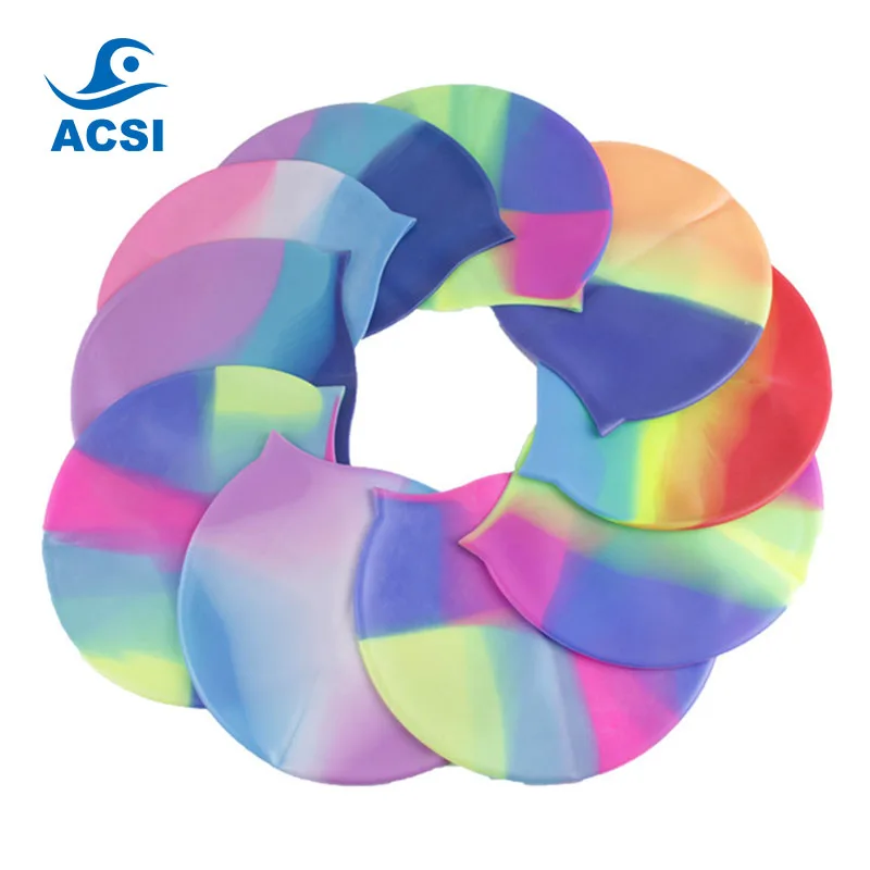 Простая силиконовая шапочка для плавания, шапочка для плавания с индивидуальным логотипом