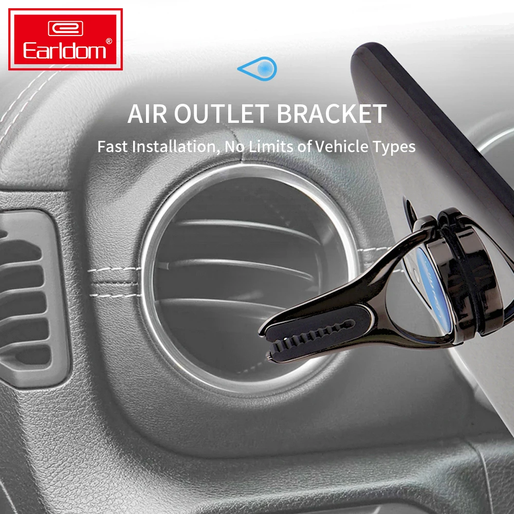 Earldom Multipurpose 360 Rotating Car Air Vent Mount Mobile Phone Holder Bracket Magnetic Finger Ring Holder