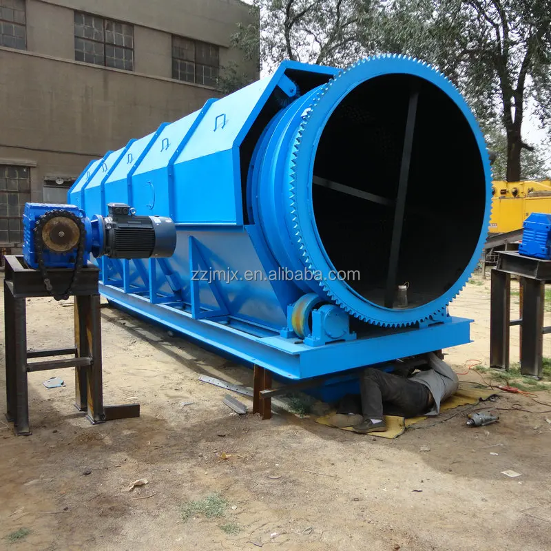 Industrial Compost Drum Sieve With Chute