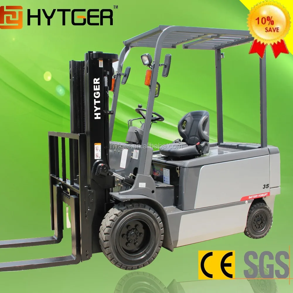 HYTGER hot sale standard mast 3.5ton electric side loader forklift