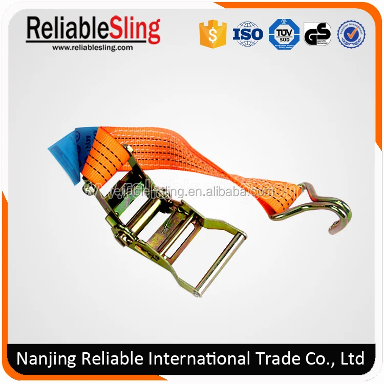 EN 12195-2 Orange Polyester Ratchet Container Lashing Materials