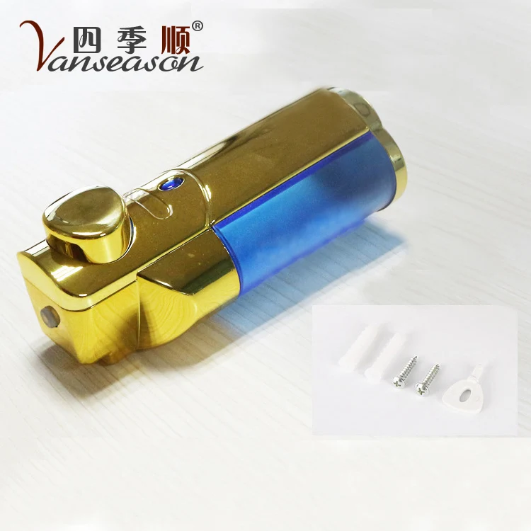 Wall Mounted Chromed Manual Liquid Plastic Soap Dispenser For Bathroom Use