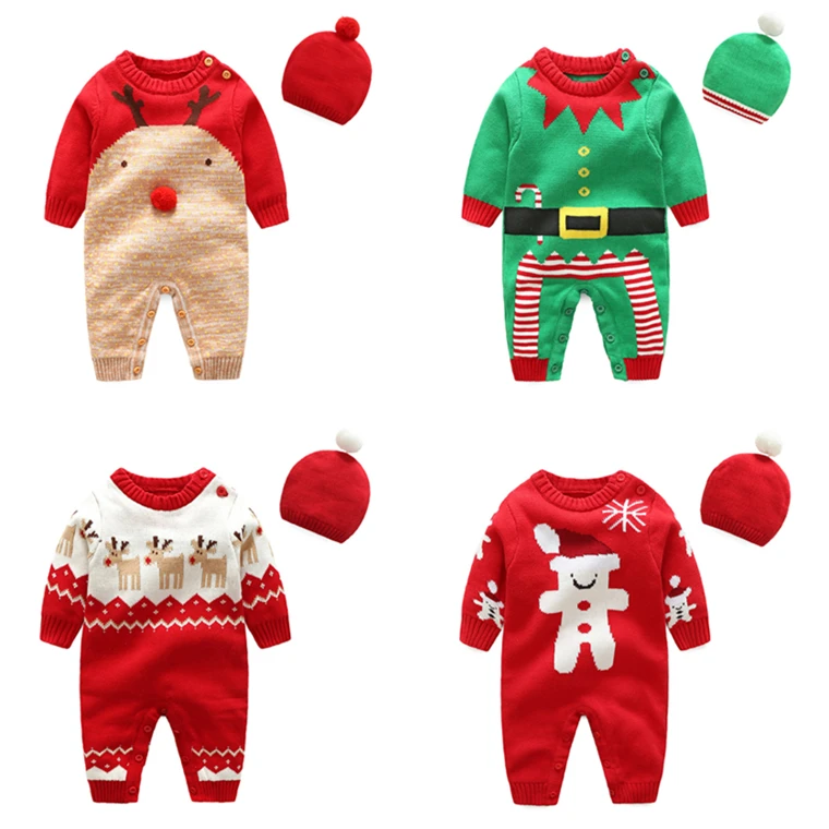
Infant Boys Clothes Baby Girls Christmas Sweater Kids Baby Christmas Clothes Reindeer Knit Crochet Sweaters For Boys Girls 