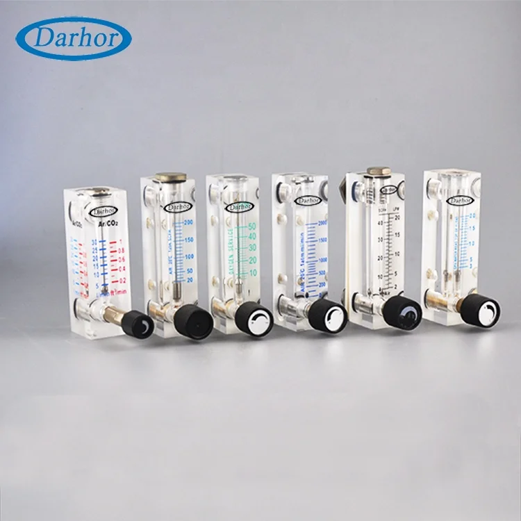 DFG 4T 6T series panel acrylic rotameter CO2 flowmeter H2 flow meter