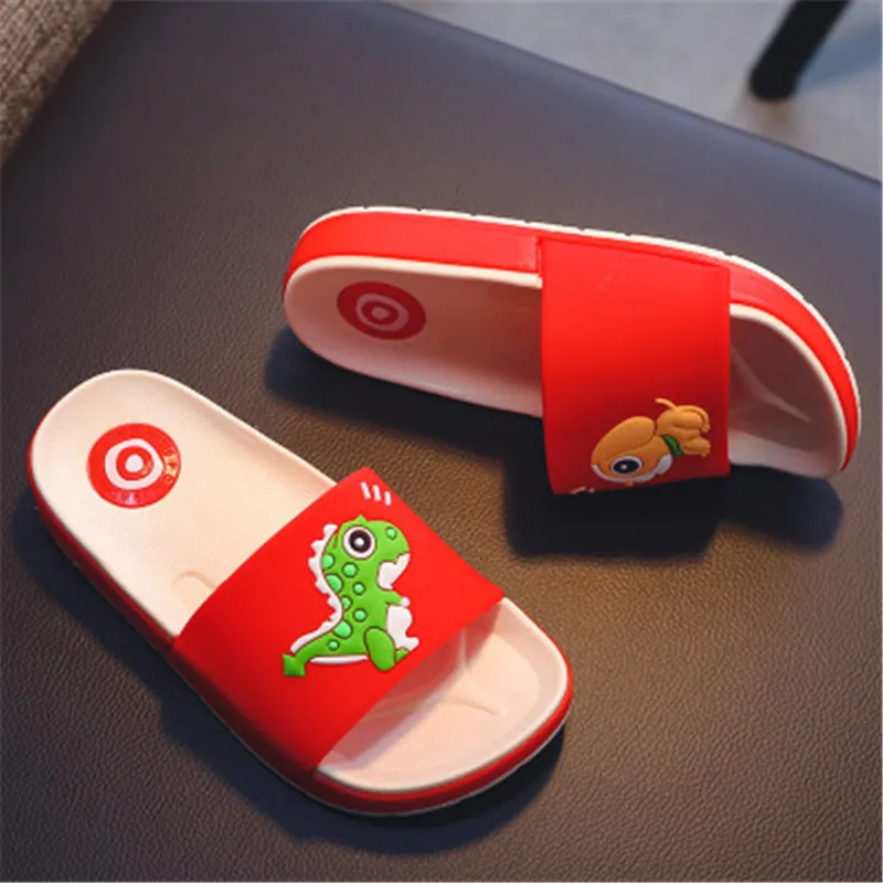 Мягкие Летние Тапочки для мальчиков и девочек с мультяшным рисунком