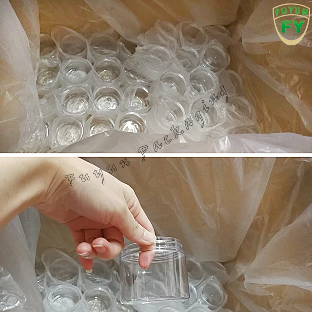 Wide Mouth Cosmetic Skin Care Packaging Frosted Clear Pink Face Cream Jar Plastic Hair Mask Jars