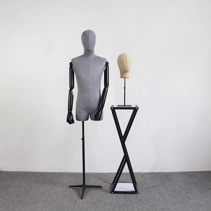 Half body male business suit mannequin dummy vintage mannequin torso fabric dress form men mannequin