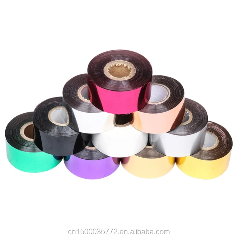 
JinXinYang 12 colors Rolls Hot Foil Stamping Paper Heat Transfer Anodized Gilded Paper gold foil paper 