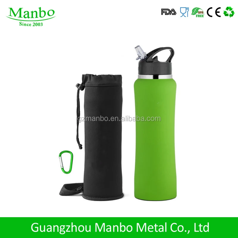 High Quality 25oz Stainless Steel Insulated Water Bottle With Flip Top Straw Cap