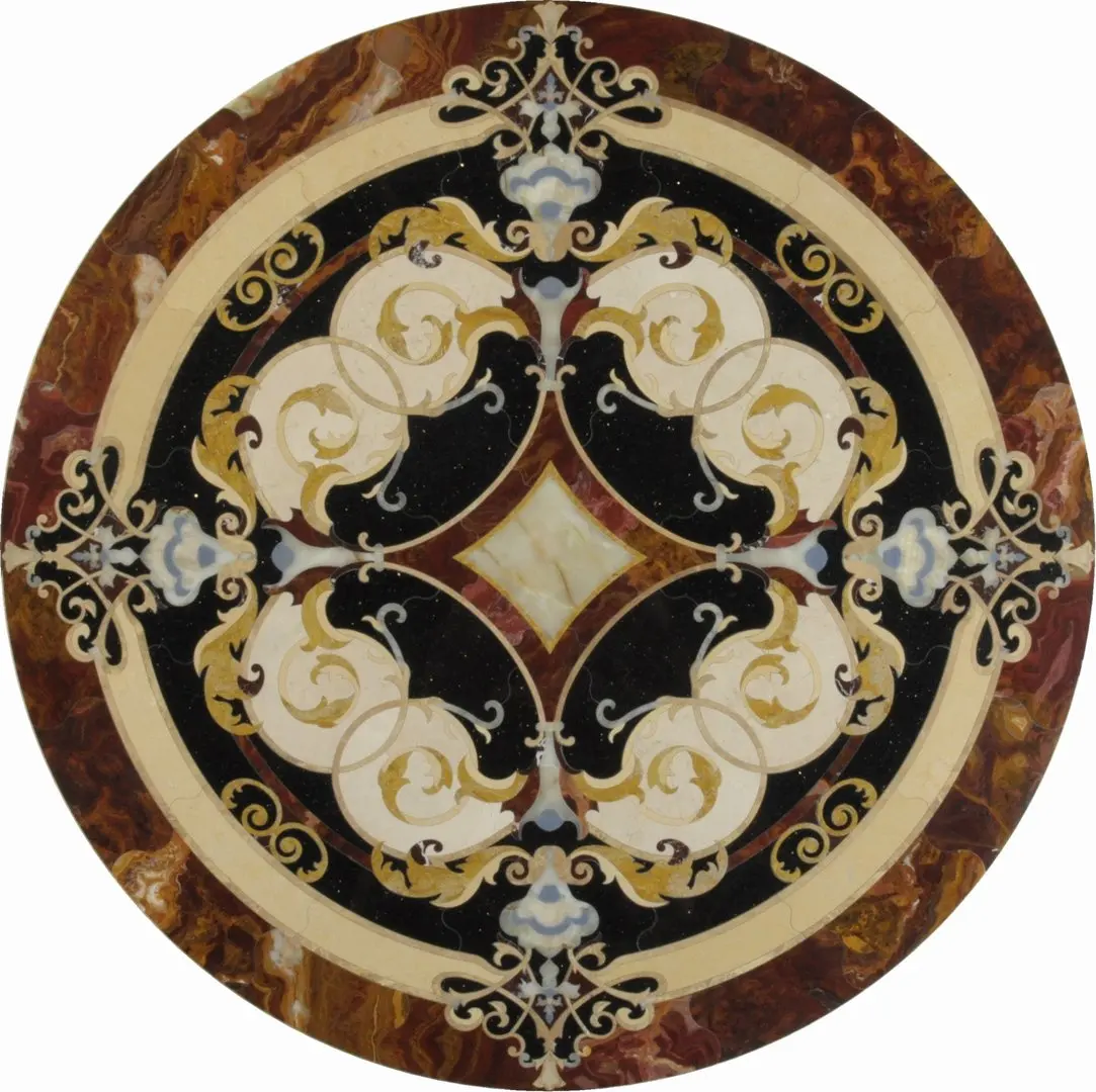 
Water Jet Medallion Marble Inlay Flooring With Promotional Price 