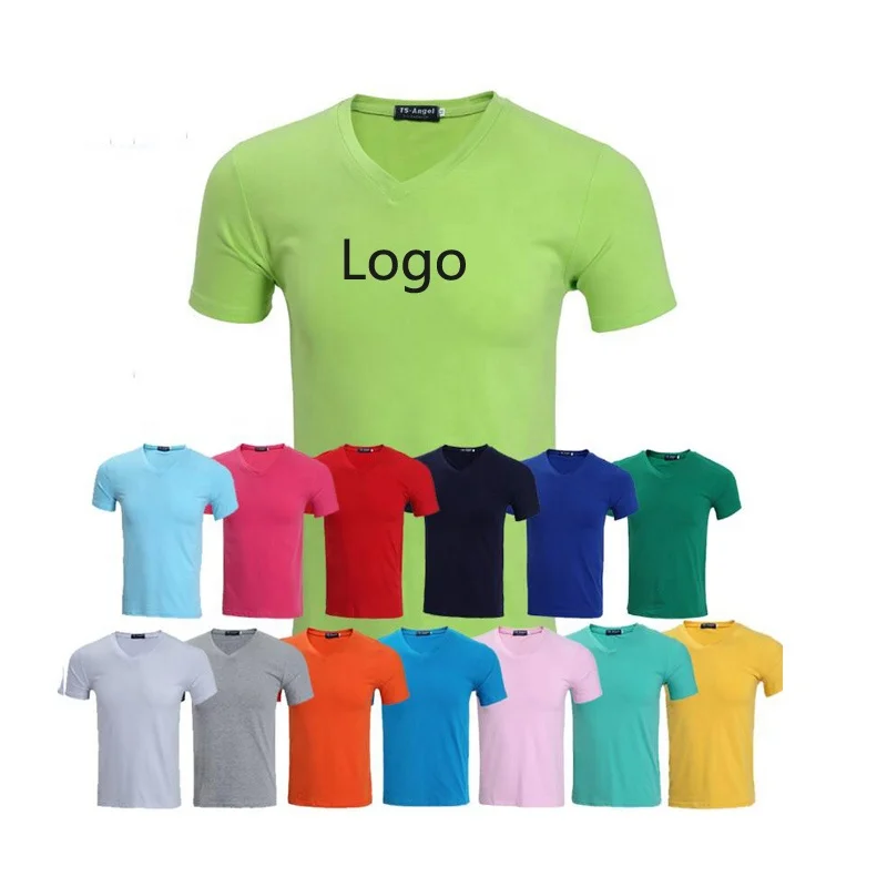 
Custom Logo Printing Women T Shirt V Neck T-Shirt Lady Tees 100% cotton Summer Tshirt printing 