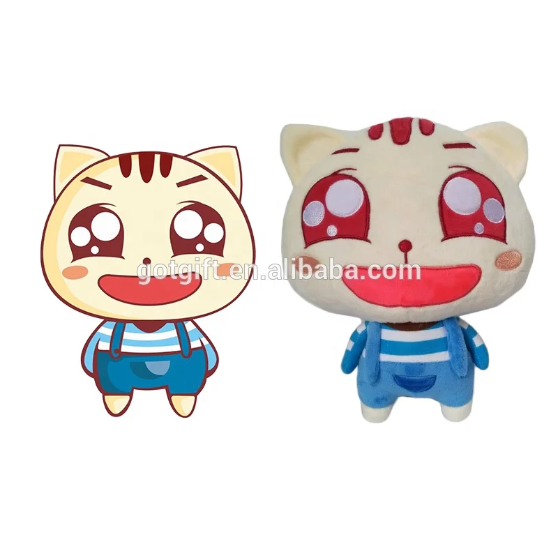 Mini Custom Cute Cat Soft Plush Pussy Toy With Sound