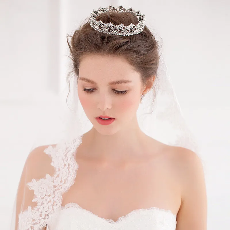 O319 Wholesale pearl crystal crowns and tiaras wedding  bride crown tiaras bridal headpiece bridal headwear