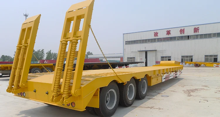3 Axle 60 Tons Low bed Semi Trailer