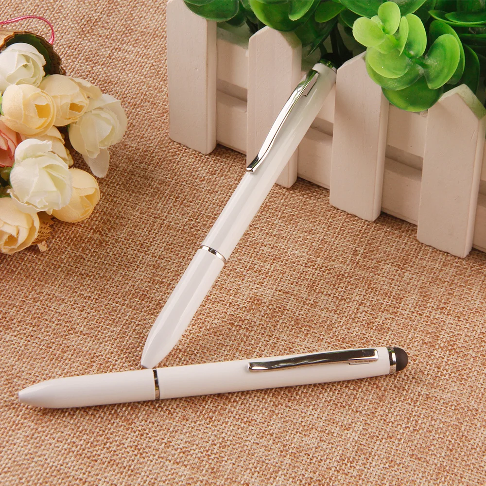 Unique promotional branded touch screen pen custom logo white stylus pen