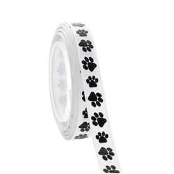 Hot Selling 100% Polyester Dog Paw Printed Grosgrain Ribbon