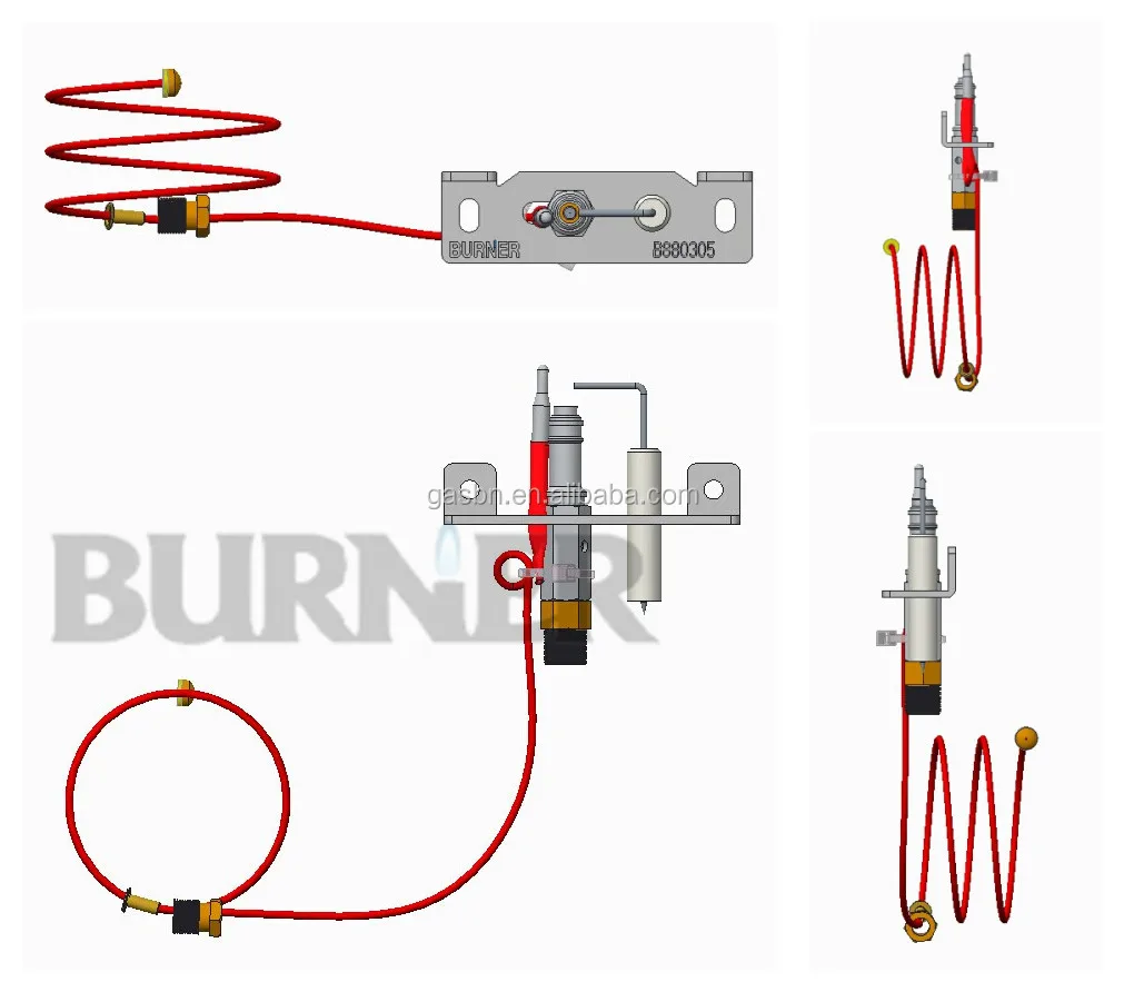 electric gas stove 3 burner \ods pilot burner B880305