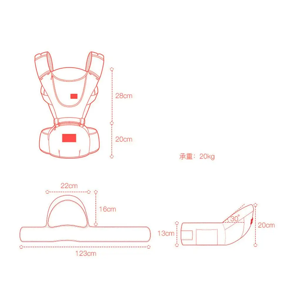 
Breathable Multi-functional baby carrier Hip seat Baby backpack Carrier for Newborns 