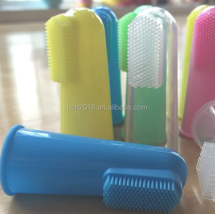 Чехол из мягкого силиконового материала маленькую собачку в ПЭТ зубов пальцем щетка для собак и кошек