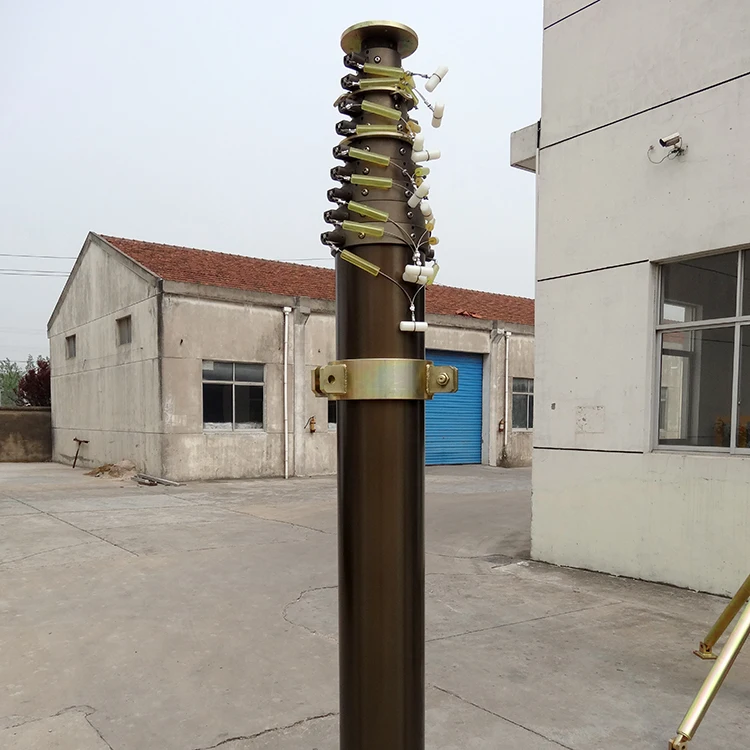 
Pneumatic telescopic mast mobile tripod hard anodizing heavy antenna pole 