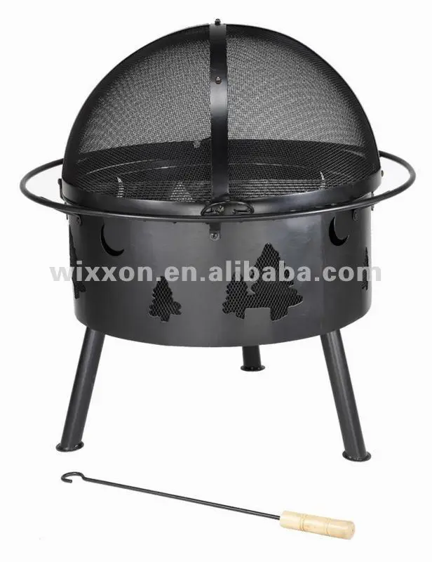 
iron cast brazier with high temperature painted 