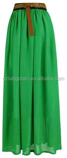 
2016 Hot selling factory wholesale long skirt chiffon maxi skirt long maxi skirt 