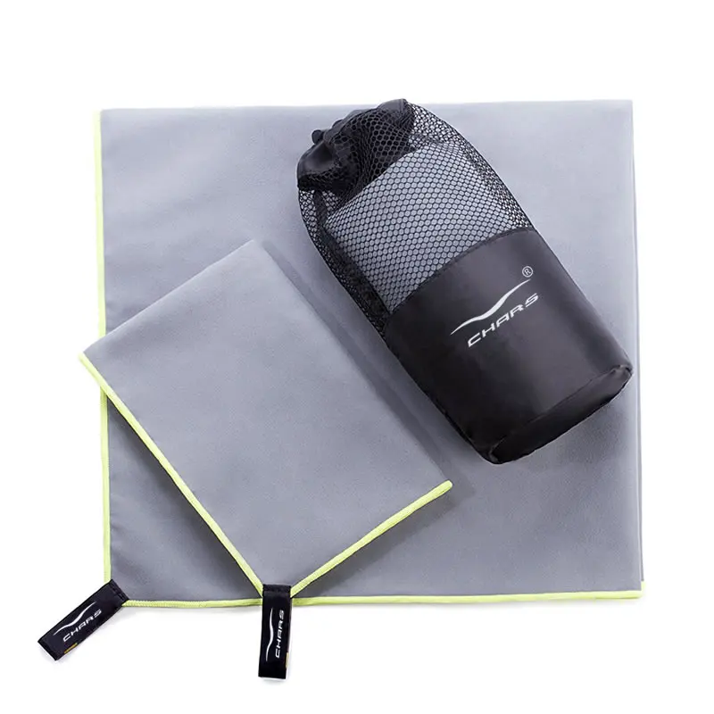 Быстросохнущее спортивное полотенце из микрофибры для путешествий с сетчатой сумкой