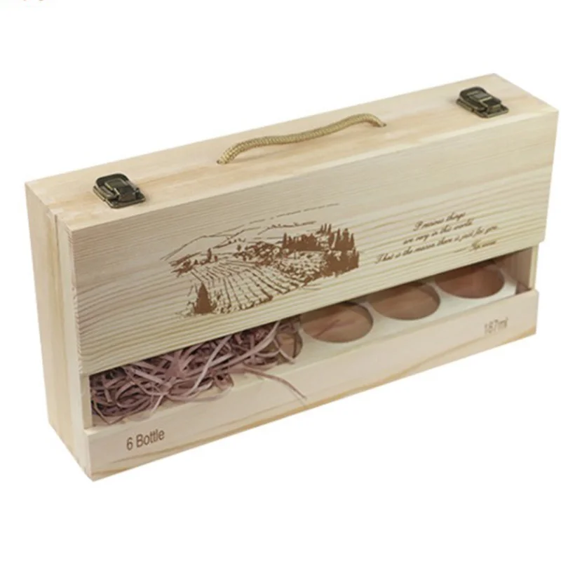 2019 China Handmade Wooden Wine Box for Bottle Packaging