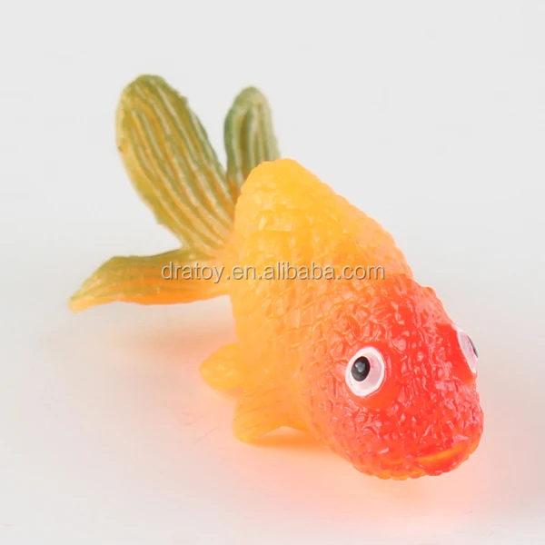 Beautiful 3D custom plastic goldfish figurine toys