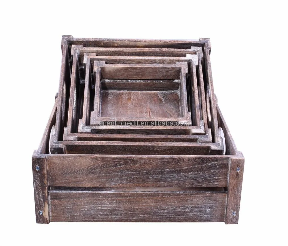 Hot Sale Wholesale Factory Price Natural Wood Box Fruit Crate Wooden Vegetable Crates / Storage Crates/wooden Box