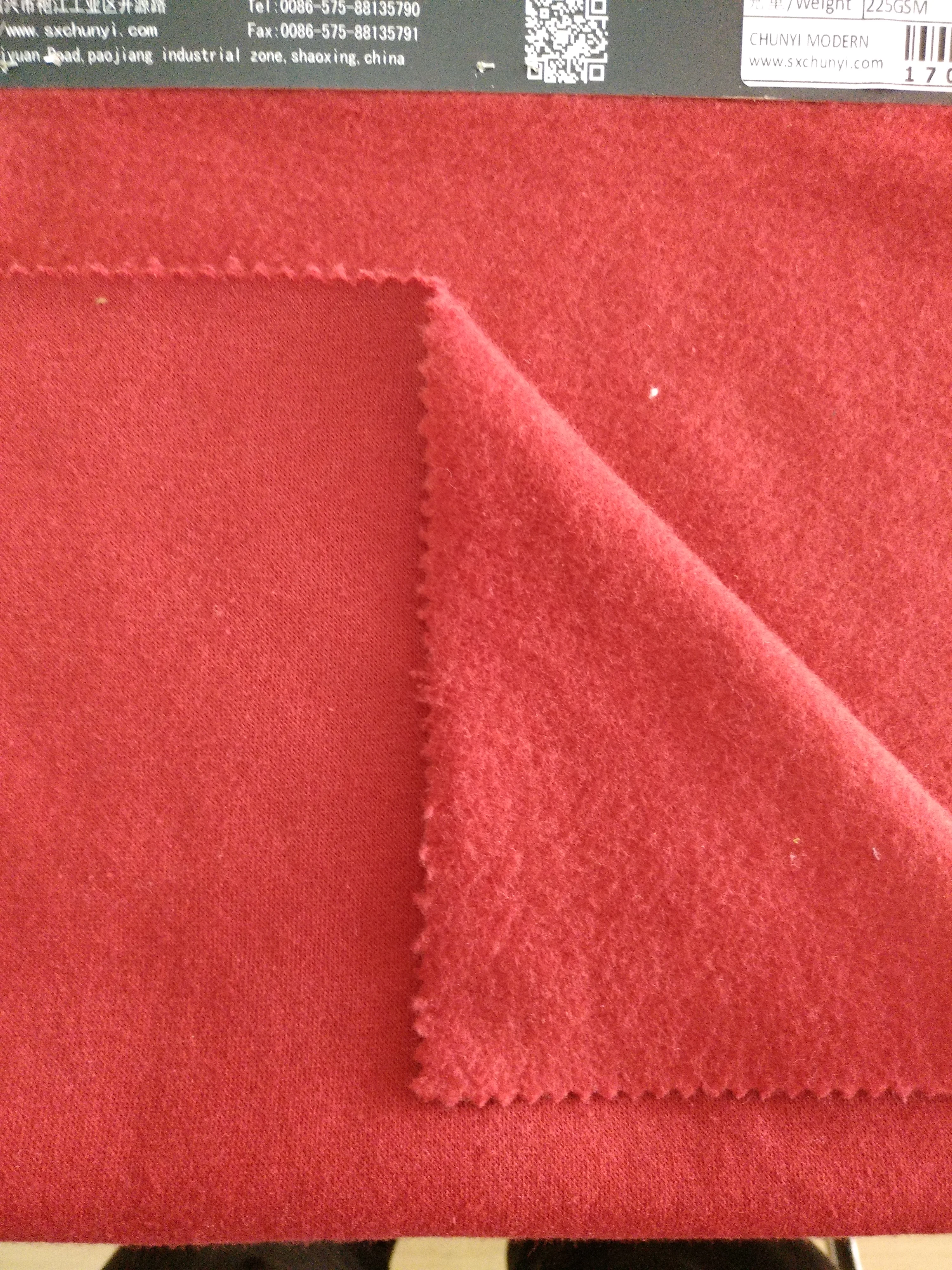 High quality solid CVC terry fleece fabric for garments